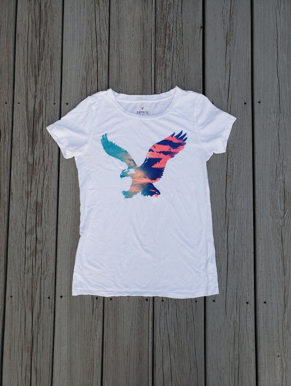 American Eagle Colorful Eagle Favorite T-Shirt Size Small
